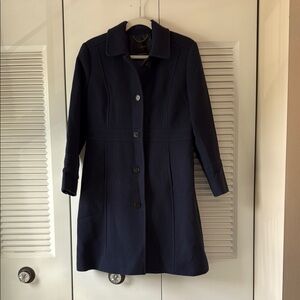 Elegant Navy Blue Women's Coat
